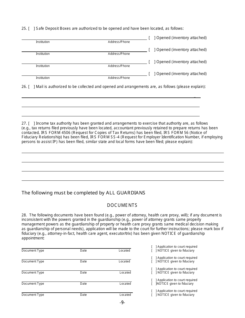 Initial Report Template - New York, Page 9