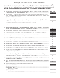 Questionnaire Regarding Activities in North Dakota During the Past Ten Years Form - North Dakota, Page 2