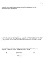 Questionnaire Regarding Activities in North Dakota During the Past Ten Years Form - North Dakota, Page 4
