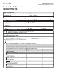 FCC Form 461 Rural Health Care (Rhc) Universal Service Healthcare Connect Fund Request for Services Form