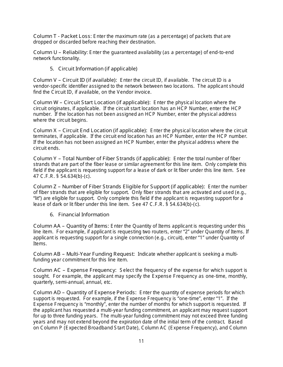 FCC Form 462 Rural Health Care (Rhc) Universal Service. Healthcare Connect Fund. Funding Request Form, Page 16