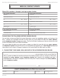 Document preview: Form MC354 Medi-Cal Contact Update - California