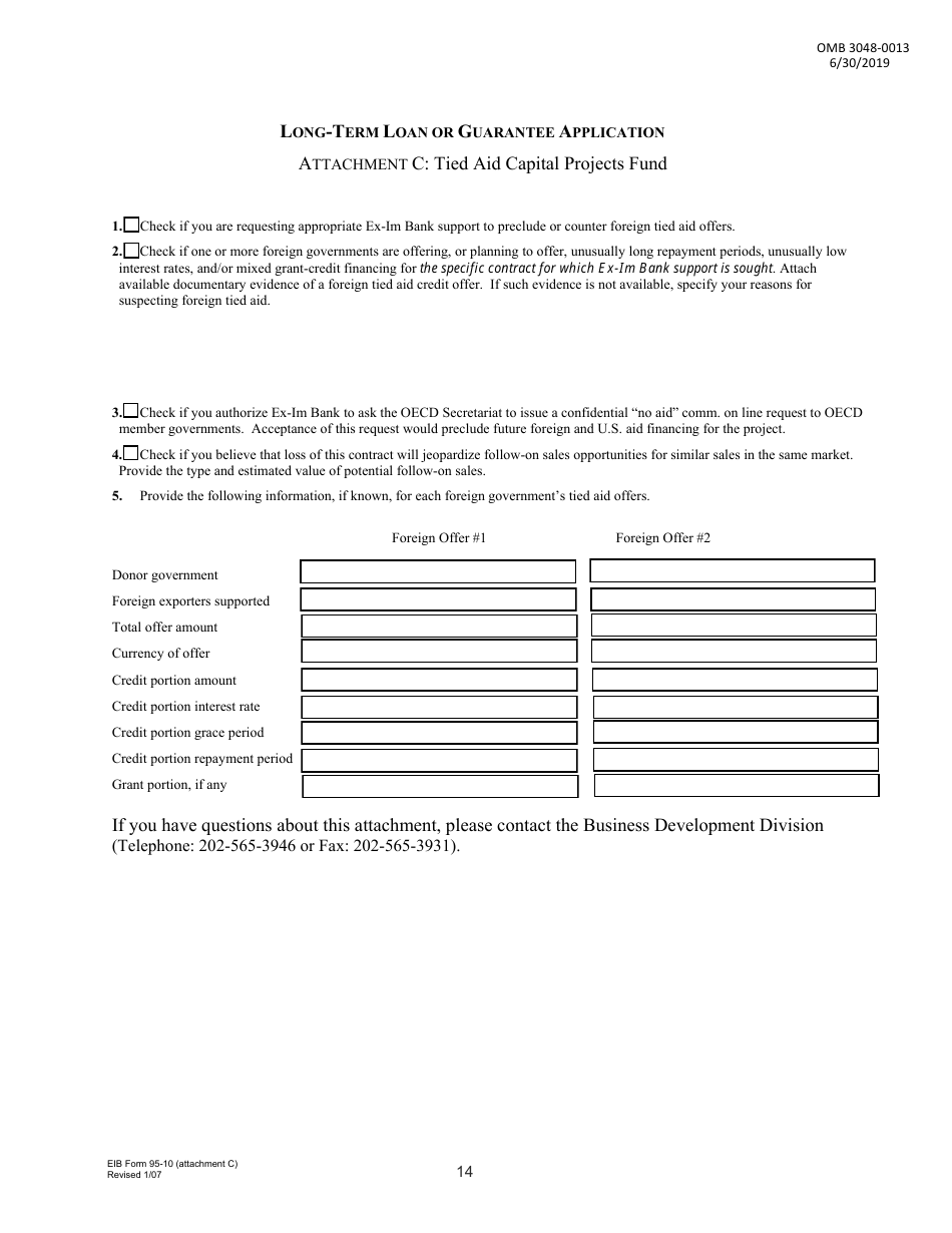 Application for Long-Term Loan or Guarantee, Page 14