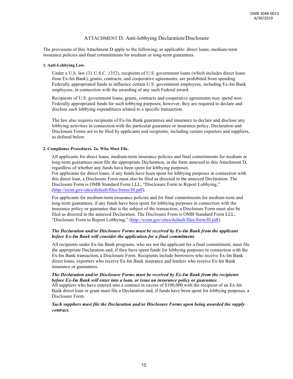 Application for Long-Term Loan or Guarantee, Page 15