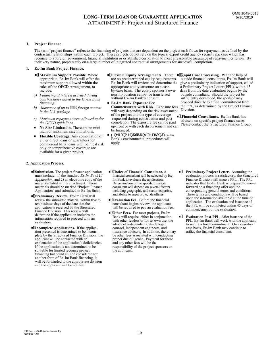 Application for Long-Term Loan or Guarantee, Page 19