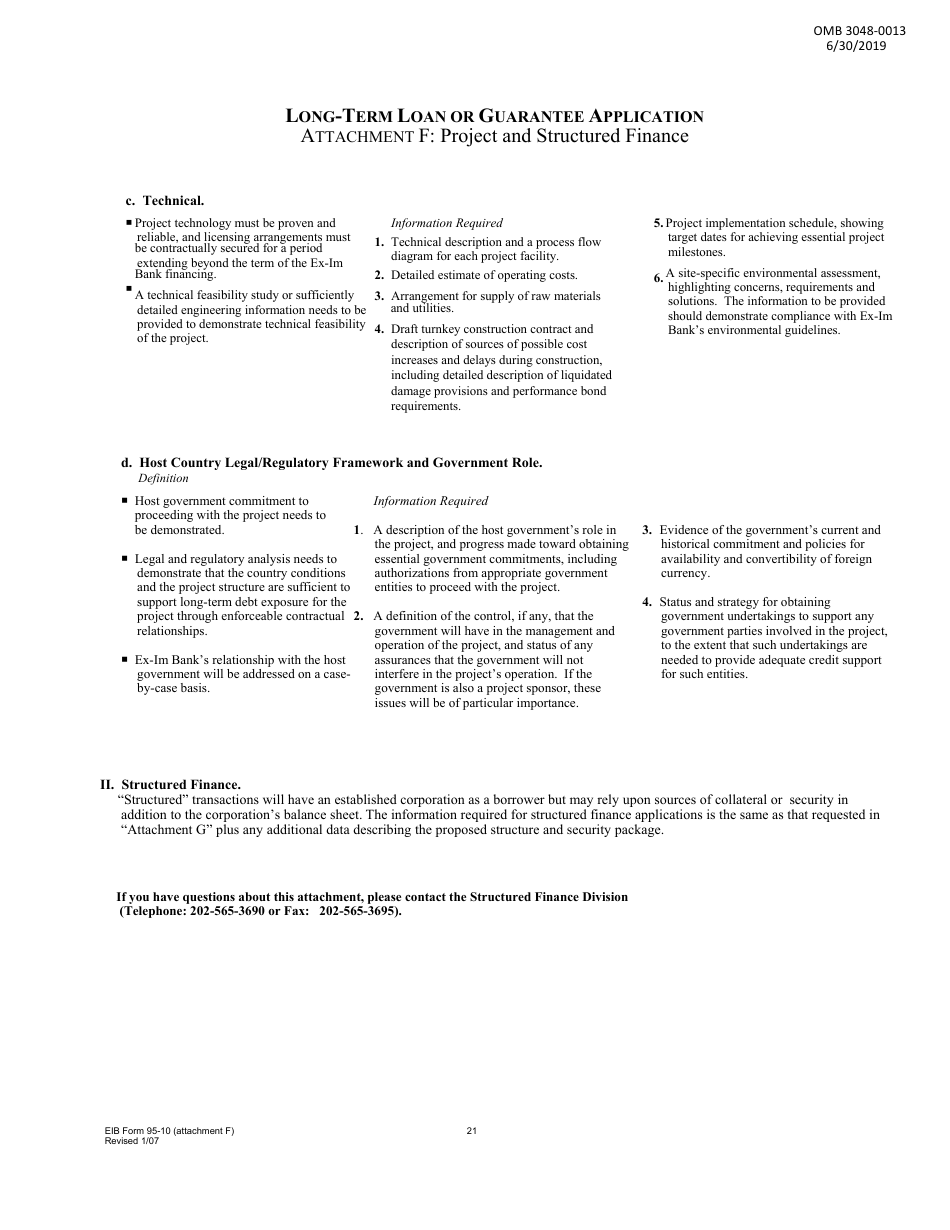 Application for Long-Term Loan or Guarantee, Page 21
