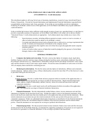 Application for Long-Term Loan or Guarantee, Page 22