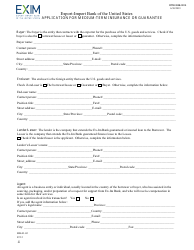 Form EIB-03-02 Application for Medium-Term Insurance or Guarantee, Page 4