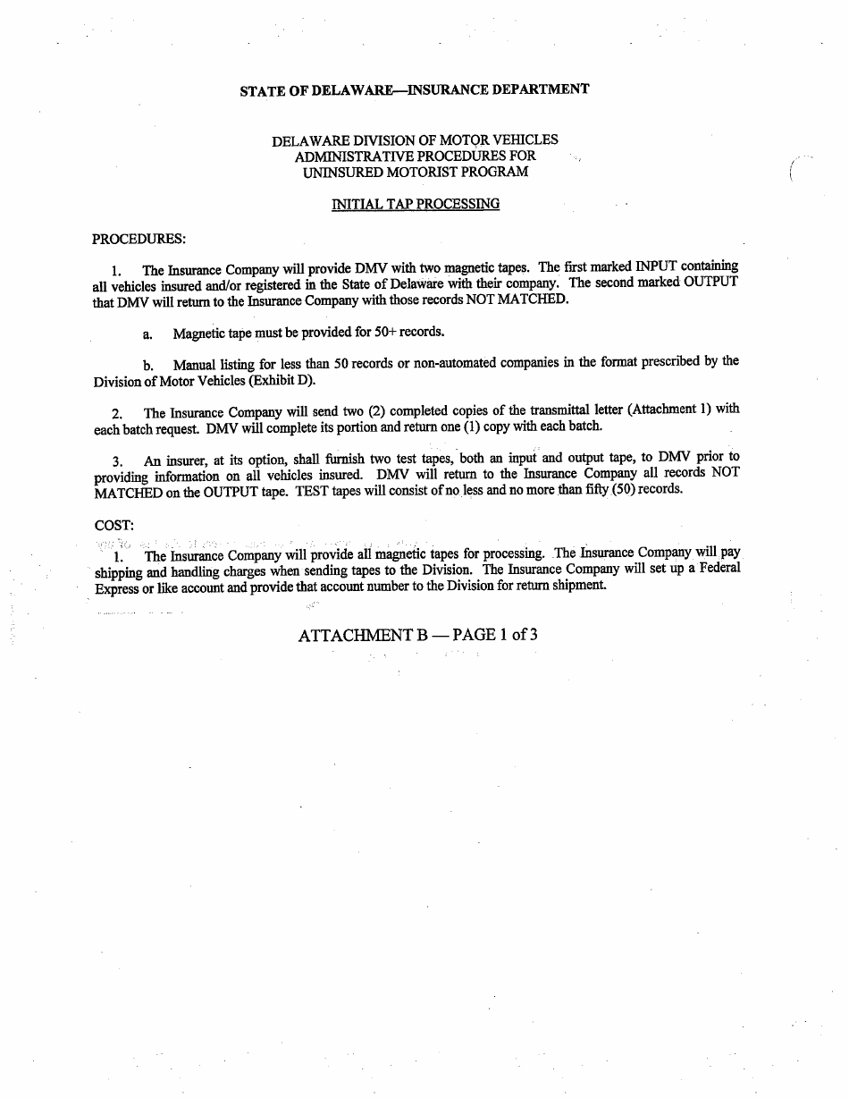 Form FR-4 Assigned Risk Insurance Certification Request - Delaware, Page 3