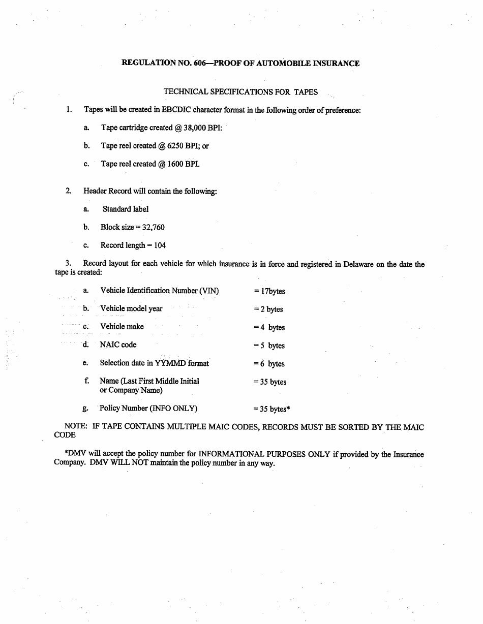 Form FR-4 Assigned Risk Insurance Certification Request - Delaware, Page 4