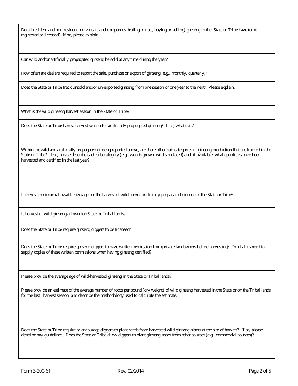 FWS Form 3-200-61 - Fill Out, Sign Online and Download Fillable PDF ...