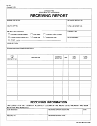 FWS Form DI-102 Receiving Report