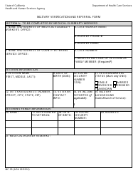 Form MC05 &quot;Military Verification and Referral Form - Ada Version&quot; - California