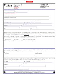 Document preview: Form CAT FBP Request to File by Paper - Ohio
