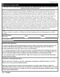 VA Form 10-0525a Restriction of the Release of Individually-Identifiable Health Information Through Ehealth Exchange