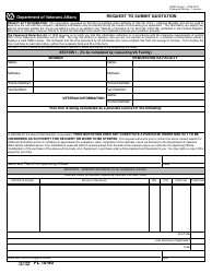 VA Form FL10-90 Request to Submit Quotation, Page 2