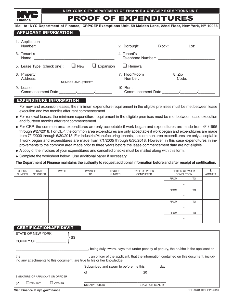 Commercial Revitalization Program Instructions - New York City, Page 10