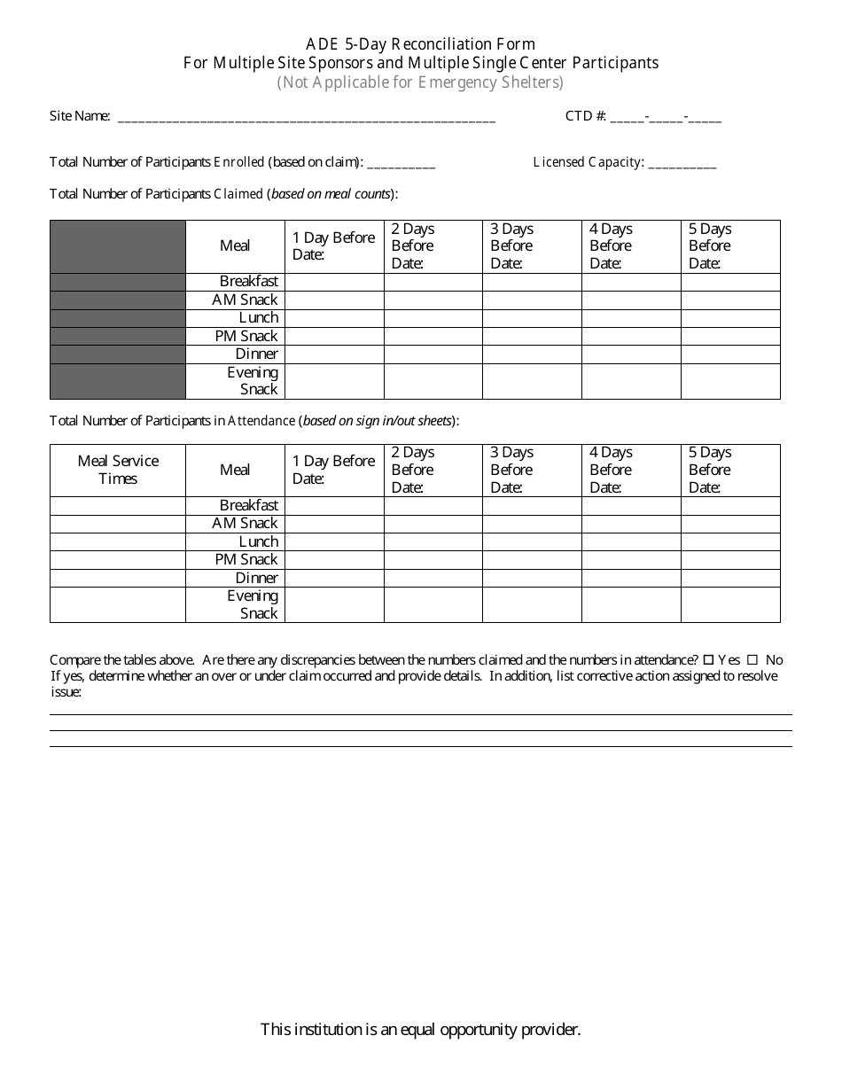 Child Care Center Monitor Evaluation Form - Arizona, Page 5