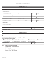 Form DHCS7014 Property Lien Referral - California