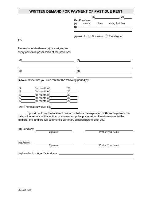 Form LT-N-WD  Printable Pdf