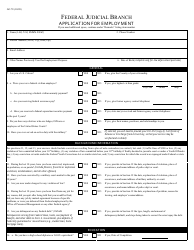 Form AO78 Application for Employment