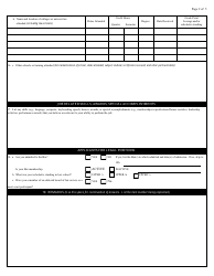 Form AO78 Application for Employment, Page 2