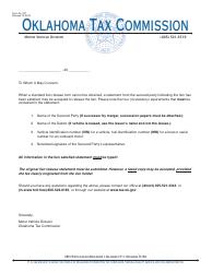 Document preview: OTC Form FL-797 Lien Release Affidavit Letter - Oklahoma