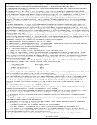 USAREC Form 1223 Department of the Army Service Agreement F. Edward Hebert Armed Forces Uniformed Services University of the Health Sciences, Page 2