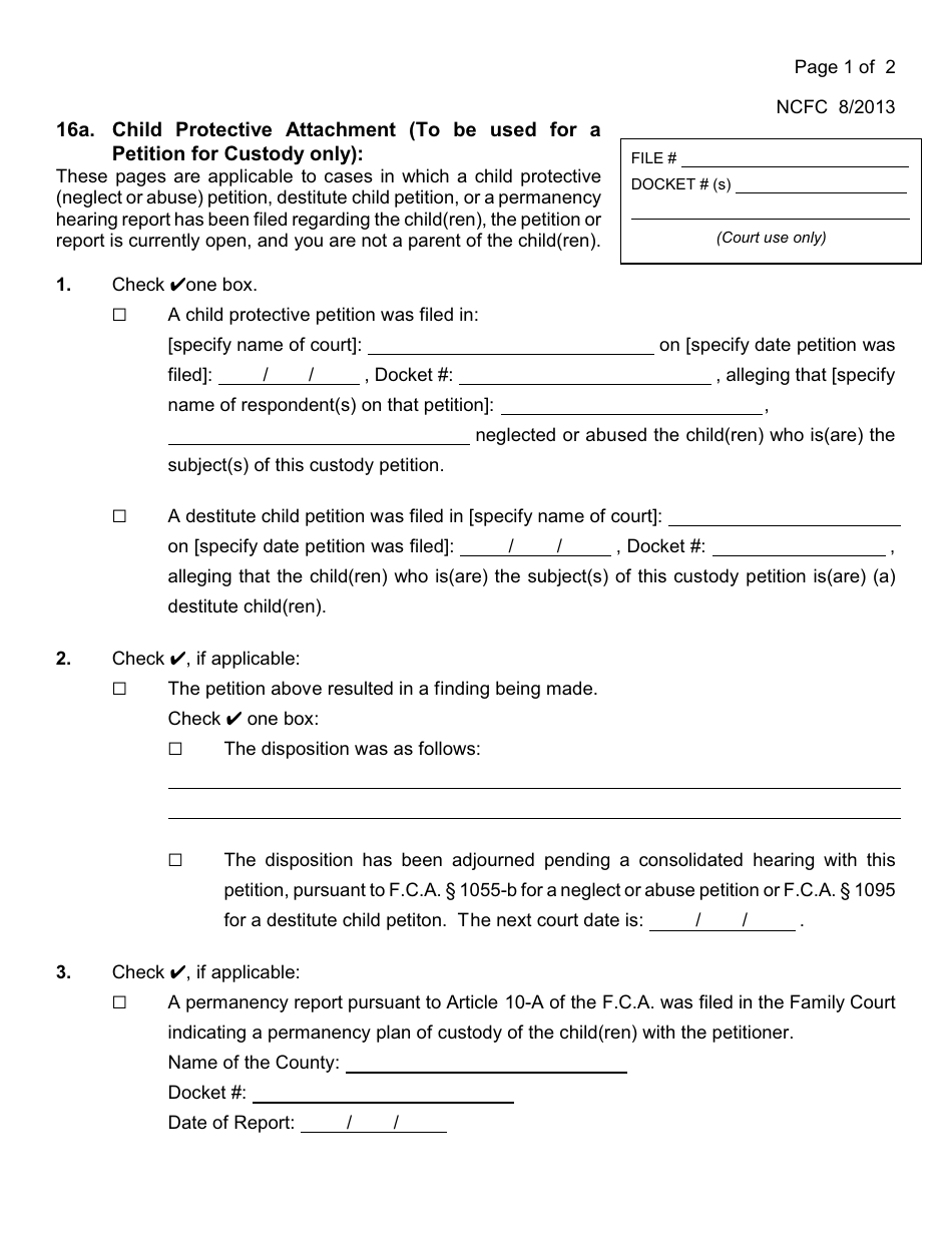 Instructions for a Custody / Visitation Petition - Nassau County, New York, Page 15