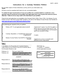 Instructions for a Custody/Visitation Petition - Nassau County, New York