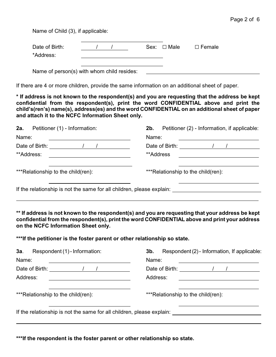 Instructions for a Custody / Visitation Petition - Nassau County, New York, Page 7