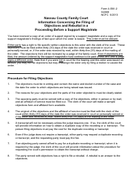 Form 4-SM-2 Objection Packet - Nassau County, New York