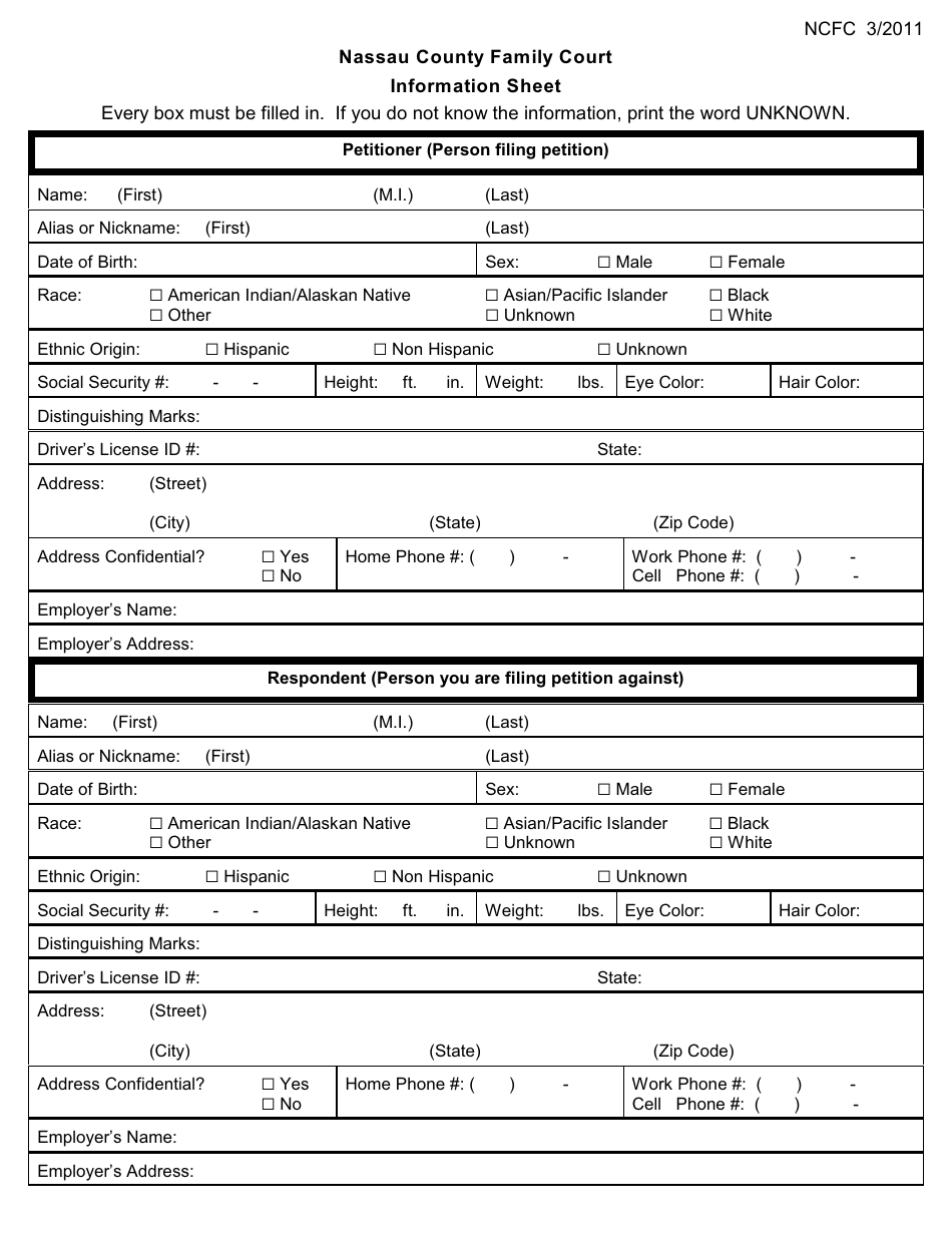 Form 4-SM-2 Objection Packet - Nassau County, New York, Page 6