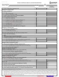 Document preview: Form REV-999 Partner's Outside Tax Basis in a Partnership Worksheet - Pennsylvania
