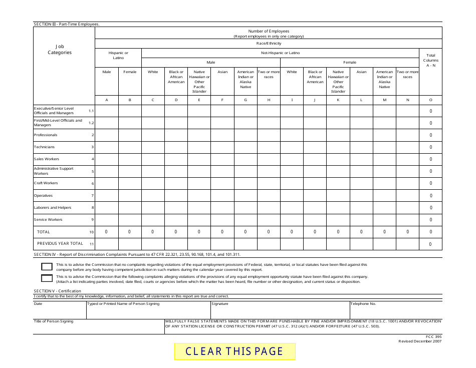 FCC Form 395 - Fill Out, Sign Online and Download Fillable PDF ...