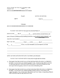 Document preview: Form CIV-GP-124 Notice of Motion - New York City