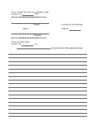 Document preview: Form CIV-GP-121 Affidavit in Support - New York City