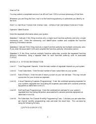 Instructions for FCC Form 1230 Establishing Maximum Permitted Rates for Regulated Cable Services on Small Cable Systems, Page 2