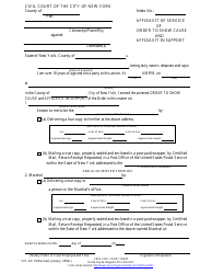 Document preview: Form CIV-GP-19 Affidavit of Service of Order to Show Cause and Affidavit in Support - New York City