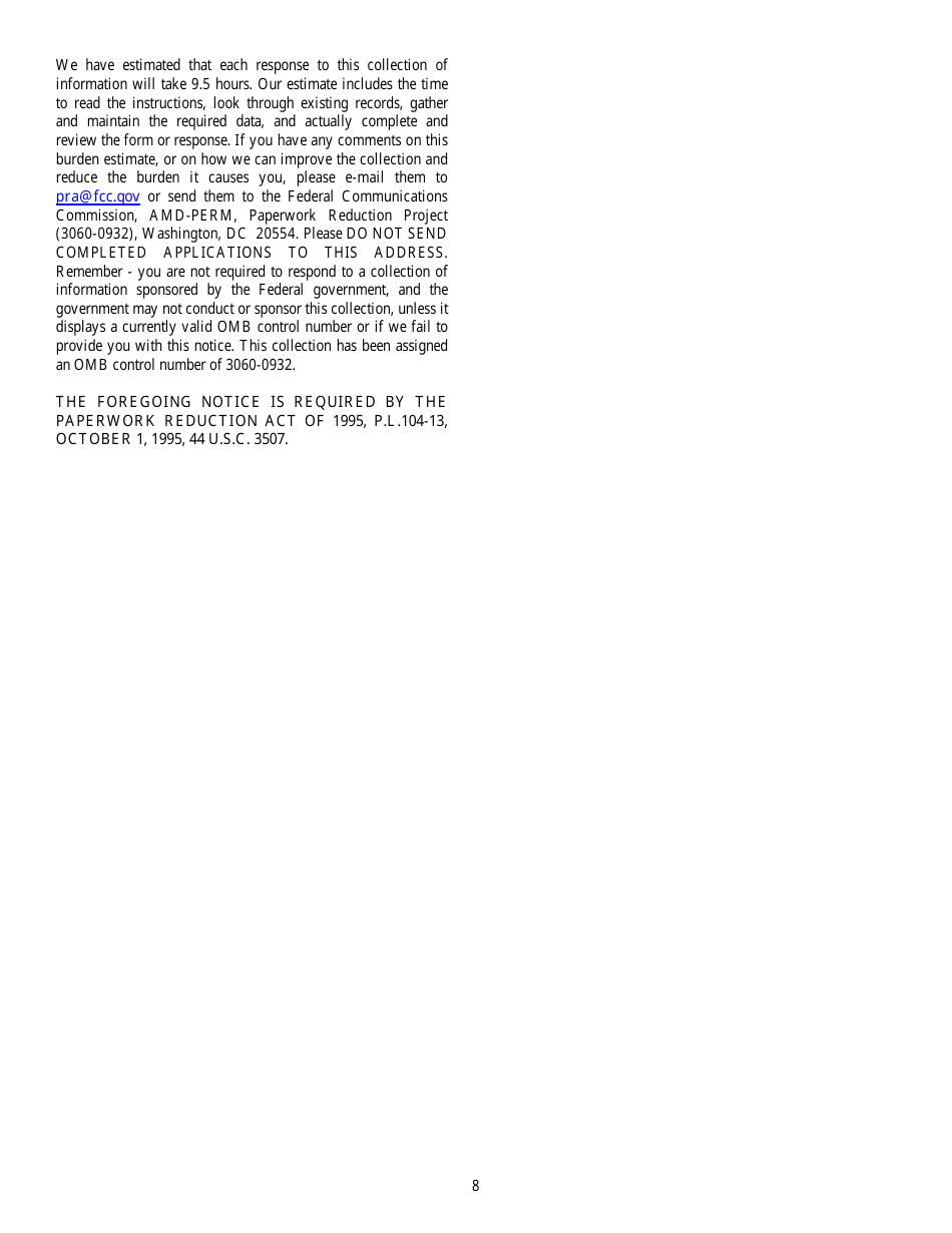 FCC Form 301-CA Application for Authority to Construct or Make Changes in a Class a Television Broadcast Station, Page 8