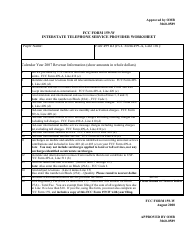 Document preview: FCC Form 159-W Interstate Telephone Service Provider Worksheet
