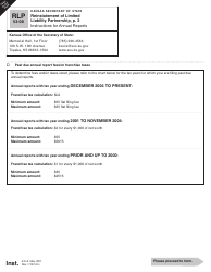 Form RLP53-08 Reinstatement of Limited Liability Partnership - Kansas, Page 2