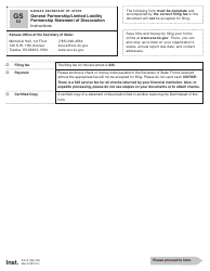 Form GS53 General Partnership/Limited Liability Partnership Statement of Dissociation - Kansas