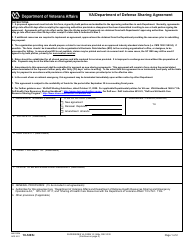 Document preview: VA Form 10-1245C VA/Department of Defense Sharing Agreement