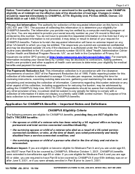 VA Form 10-10D Application for CHAMPVA Benefits, Page 2