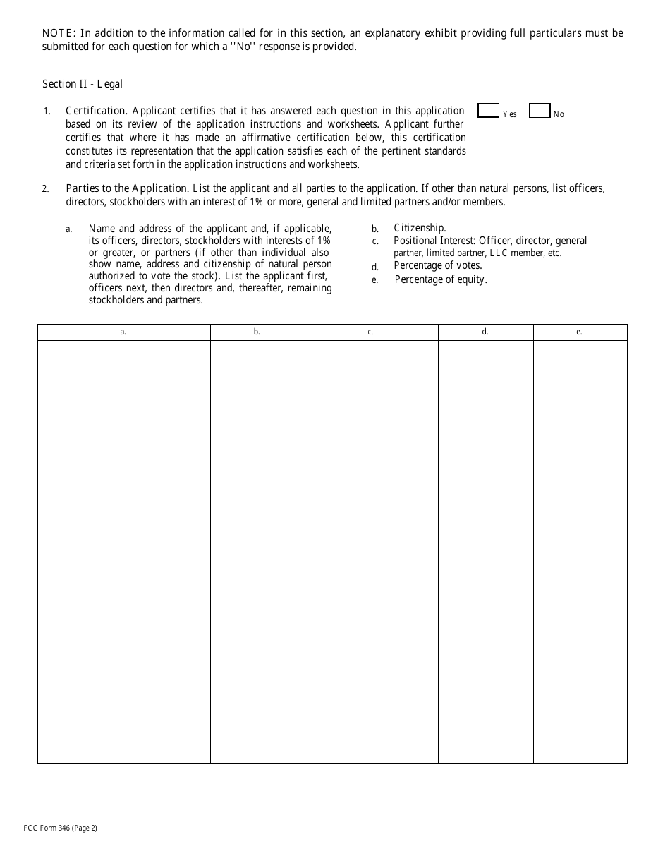 FCC Form 346 Application for Authority to Construct or Make Changes in a Low Power Tv, Tv Translator or Tv Booster Station, Page 11