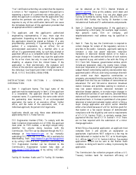 FCC Form 346 Application for Authority to Construct or Make Changes in a Low Power Tv, Tv Translator or Tv Booster Station, Page 2