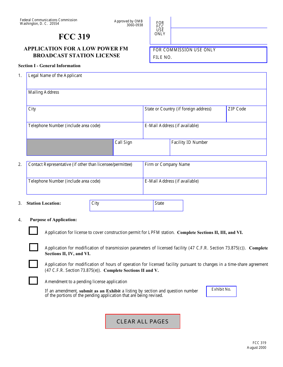 FCC Form 319 Application for a Low Power Fm Broadcast Station License, Page 5