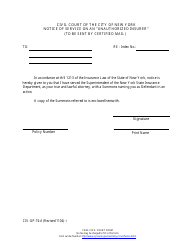 Document preview: Form 74-a-i Notice of Service on an 'unauthorized Insurer' - New York