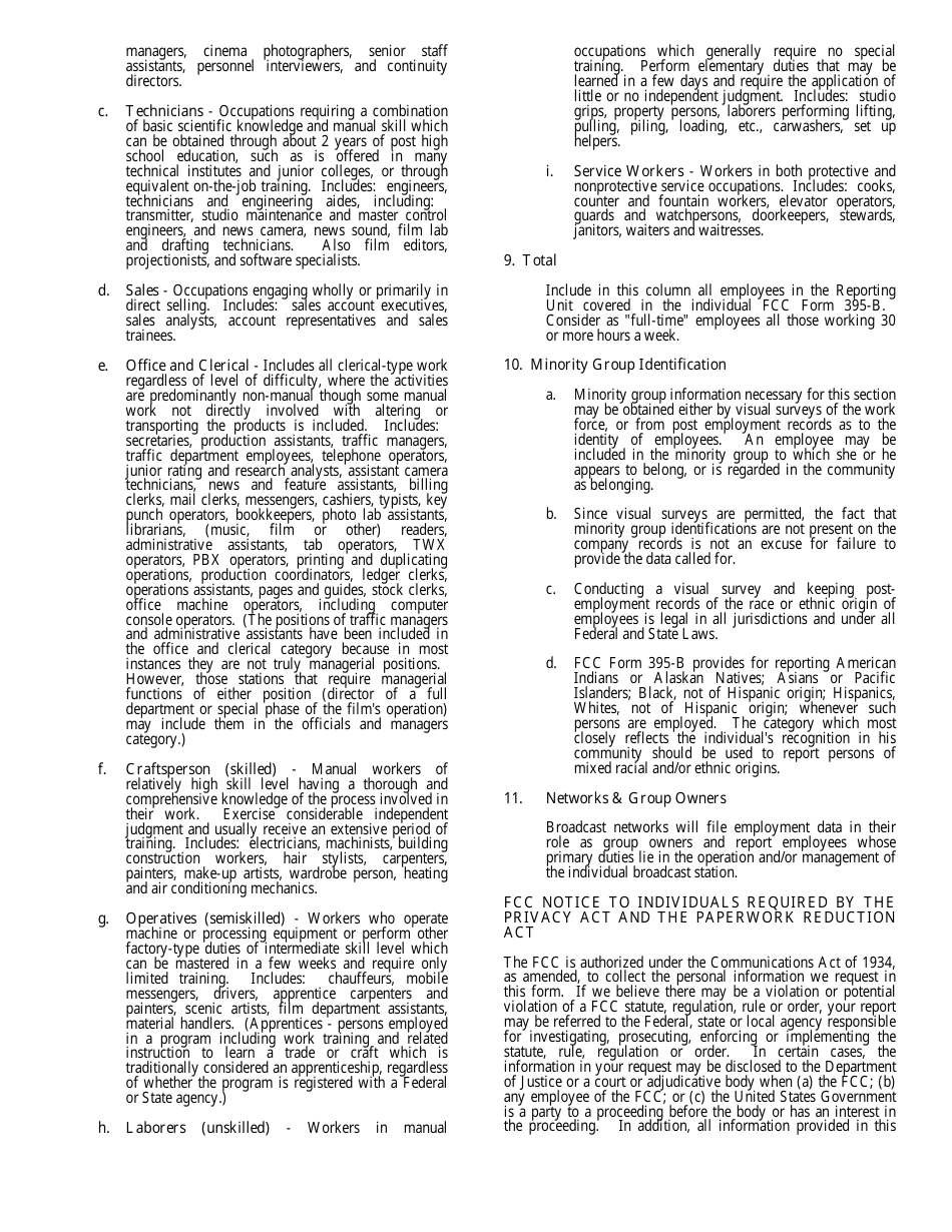 FCC Form 395-B Broadcast Station Annual Employment Report, Page 5